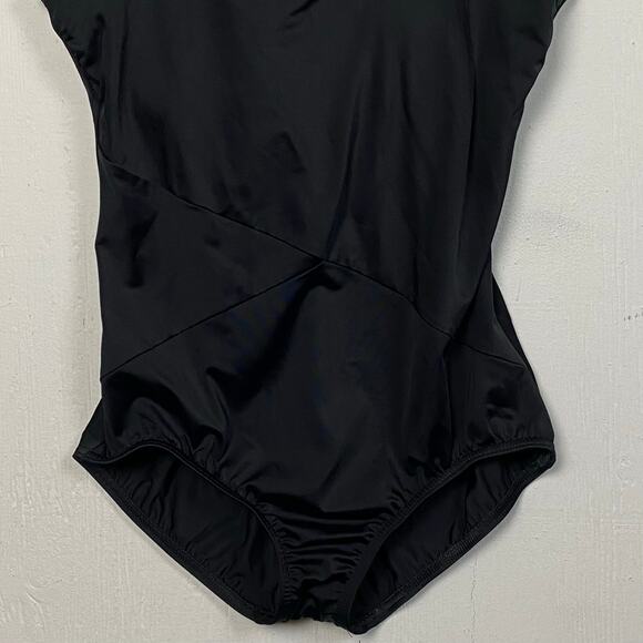 Lands' End Black One Piece Swimsuit Size Size Medium 10/12 - Picture 2 of 5